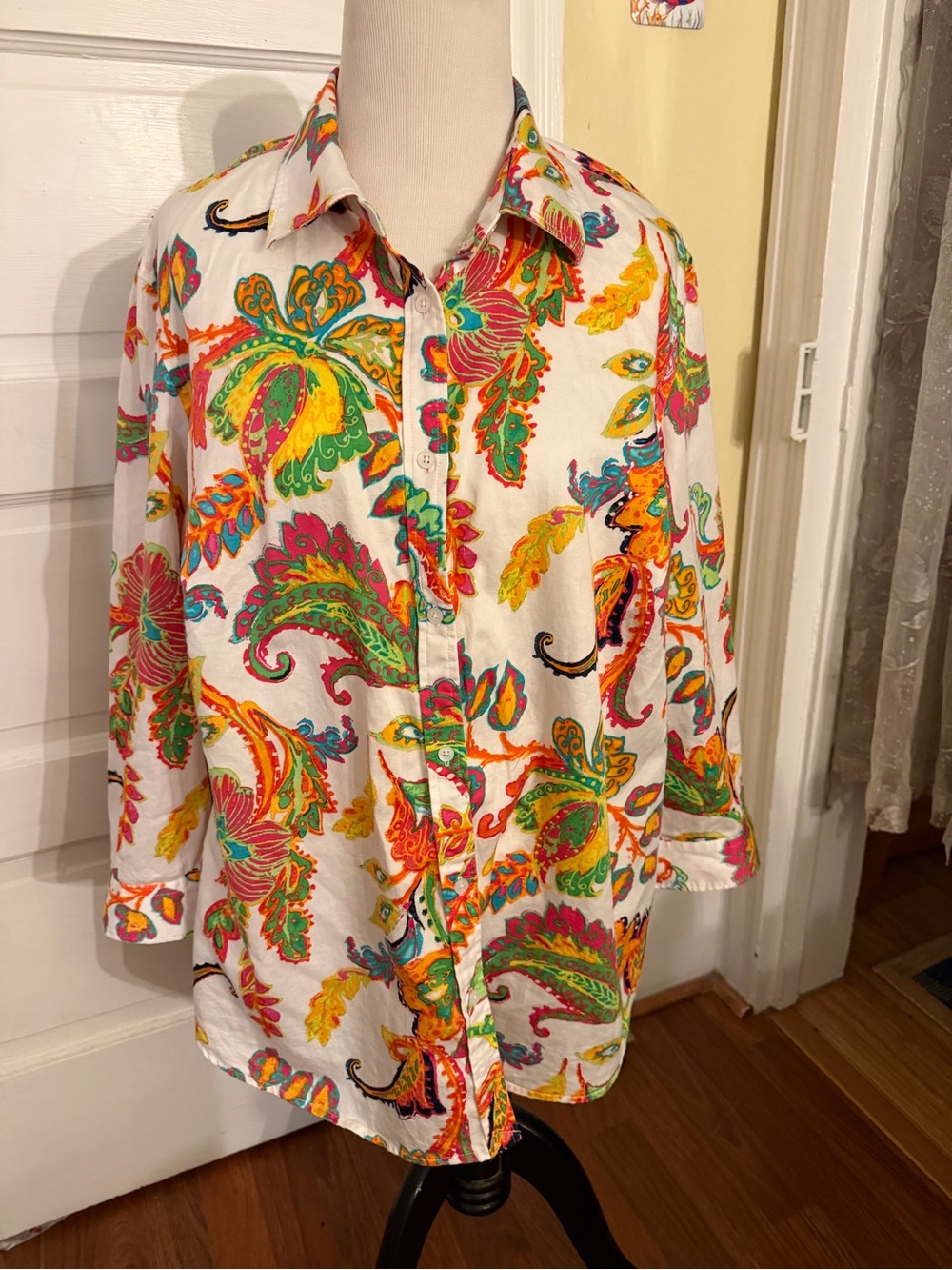 Ralph Lauren Multicolor Paisley Button-Up Shirt 1X